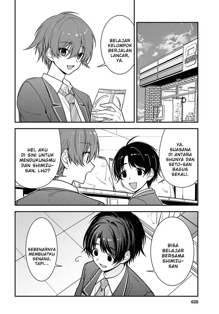Tonari no Seki no Yankee Shimizu-san ga Kami o Kuroku Sometekita Chapter 19 Gambar 20